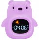 Lampka Nocna Silikon Zegar Miś Budzik Data Muzyka Oświetlenie RGB 1800mAh / JL822 / Miś 8