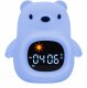 Lampka Nocna Silikon Zegar Miś Budzik Data Muzyka Oświetlenie RGB 1800mAh / JL822 / Miś 9