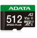 Karta ADATA Speed Plus MicroSDXC 512 GB Class 3 UHS-I/U3 A2 V30 (UD512GUI3V30A2SP-RA1) 1