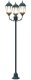 Słup ogrodowy 3-lampowy E27 Zielony 220 cm Aluminium 6