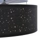 Lampa sufitowa z gwiezdnym kloszem Czarny  30 cm Tkanina E27 5
