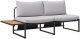 vidaXL Sofa ogrodowa 2-osobowa z jasnoszarymi poduszkami 2