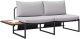 vidaXL Sofa ogrodowa 2-osobowa z jasnoszarymi poduszkami 3