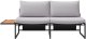 vidaXL Sofa ogrodowa 2-osobowa z jasnoszarymi poduszkami 6