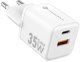 Szybka ładowarka Forcell F-Energy Mini GaN III VT-35C USB C + USB A QC4.0 PD 35W biała 1