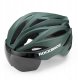 Kask rowerowy Rockbros z szybką, odpinane okulary z ochroną UV, unisex - zielony 1