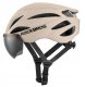 Kask rowerowy Rockbros z szybką, odpinane okulary z ochroną UV, unisex - brązowy 5