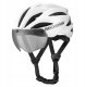 Kask rowerowy Rockbros z szybką, odpinane okulary z ochroną UV, unisex, matowy - biały 3