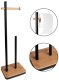 Zestaw Łazienkowy YOKA HOME  Kosz + Stojak (Bambus Black) 13