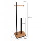 Zestaw Łazienkowy YOKA HOME  Kosz + Stojak (Bambus Black) 14