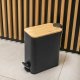Zestaw Łazienkowy YOKA HOME  Kosz + Stojak (Bambus Black) 1