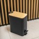 Zestaw Łazienkowy YOKA HOME  Kosz + Stojak (Bambus Black) 2