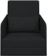 vidaXL Sofa Czarna Poliester, Drewno 200 x 60 x 62 cm Ergonomiczna 5