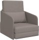 vidaXL Sofa Łóżko na Podłodze Taupe Poliester Sofa Łóżko Prostokątna 1