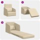 vidaXL Sofa Łóżko na Podłogę Kremowa Tkanina Średnia Trwała 10