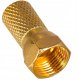 Zestaw do łączenia kabli SAT 2x wtyk F gold + 1x beczka F gold Vayox PAK. 4