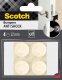 Odbojniki wygłuszające SCOTCH, samoprzylepne, okrągłe, 22mm, 4 szt., białe 1