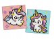 Diamentowa mozaika na magnesie IDEYKA, 9x9 cm, kids, dwa jednorożce, 2 szt. 1