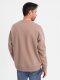 Klasyczna dresowa bluza unisex z okrągłym dekoltem  brązowa V16 OU-SNBC-0104 M/L 4
