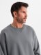 Dresowa klasyczna bluza unisex z okrągłym dekoltem  szara V18 OU-SNBC-0104 XL/XXL 1