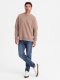 Klasyczna dresowa bluza unisex z okrągłym dekoltem  brązowa V16 OU-SNBC-0104 XS/S 2