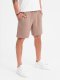 Dresowe szorty unisex ze ściągaczem w pasie  brązowe V16 OU-SRBC-0101 XL/XXL 1
