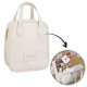 Aptel Kosmetyczka organizer na kosmetyki z rączką 17x7x19cm kremowa KS128B 1
