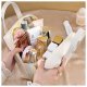 Aptel Kosmetyczka organizer na kosmetyki z rączką 17x7x19cm kremowa KS128B 2
