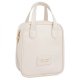 Aptel Kosmetyczka organizer na kosmetyki z rączką 17x7x19cm kremowa KS128B 4