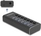 HUB USB Delock DELOCK 7 Port USB Hub mit 4 Ports 10 Gbps und 4 Schnellladeports 5 Gbps mit Schalter und Beleuchtung 2