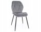 Krzesło tapicerowane RICK VELVET szare 1