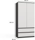 Topeshop Szafa Malwa SS-90 ANTRACYT BIEL 3