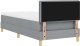 vidaXL Łóżko z pudełkiem sprężynowym z materacem Jasnoszary 90x200 cm Tkanina 10