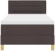 vidaXL Tapicerowane łóżko z materacem w ciemnym brązie 90x200 cm z tkaniny 8