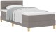 vidaXL Łóżko z materacem Taupe 90x200 cm Tkanina 2