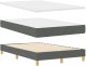 vidaXL Łóżko sprężynowe z materacem Ciemnoszare 120x200 cm Tkanina 6