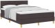 vidaXL Łóżko z box spring z materacem ciemnobrązowym 140x200 cm Tkanina 2