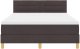 vidaXL Łóżko z box spring z materacem ciemnobrązowym 140x200 cm Tkanina 8