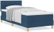 vidaXL Łóżko typu box spring z materacem Niebieskie 90x200 cm Materiał 4