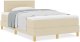 vidaXL Łóżko Box Spring z materacem kremowym 120x200 cm tkanina 4