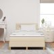 vidaXL Łóżko Box Spring z materacem kremowym 120x200 cm tkanina 5
