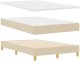 vidaXL Łóżko Box Spring z materacem kremowym 120x200 cm tkanina 6