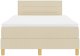 vidaXL Łóżko Box Spring z materacem kremowym 120x200 cm tkanina 8