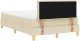 vidaXL Łóżko Box Spring z materacem kremowym 120x200 cm tkanina 10
