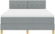 vidaXL Łóżko typu box spring z materacem Jasnoszary 140x200 cm Tkanina 8