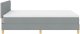 vidaXL Łóżko typu box spring z materacem Jasnoszary 140x200 cm Tkanina 9