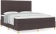 vidaXL Łóżko z materacem  Box Spring Ciemnobrązowe Super King Tkanina 3