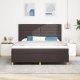 vidaXL Łóżko z materacem  Box Spring Ciemnobrązowe Super King Tkanina 4