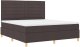 vidaXL Łóżko z materacem  Box Spring Ciemnobrązowe Super King Tkanina 5