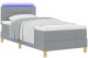 vidaXL Łóżko Box Spring z materacem i LED jasnoszary 90x200 cm tkanina 1